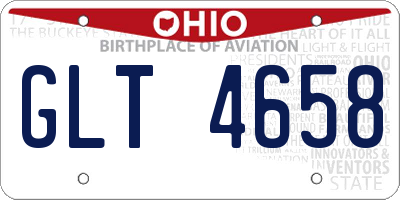OH license plate GLT4658