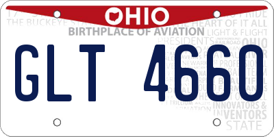 OH license plate GLT4660