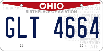 OH license plate GLT4664