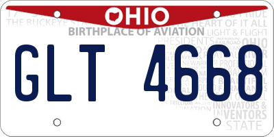 OH license plate GLT4668