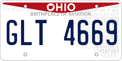 OH license plate GLT4669