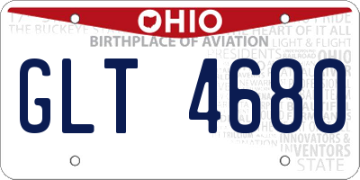 OH license plate GLT4680