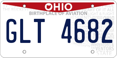 OH license plate GLT4682
