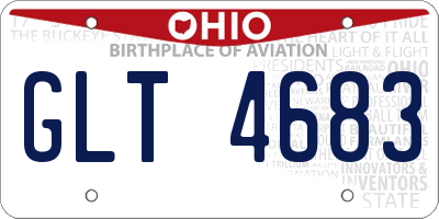 OH license plate GLT4683