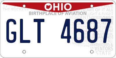 OH license plate GLT4687