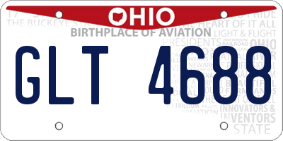 OH license plate GLT4688