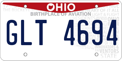 OH license plate GLT4694