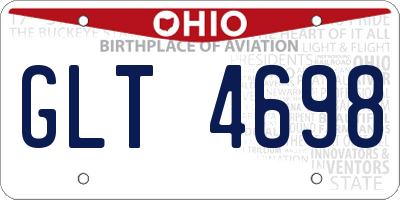 OH license plate GLT4698