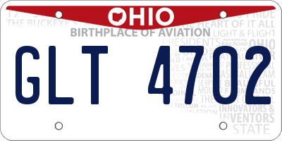 OH license plate GLT4702