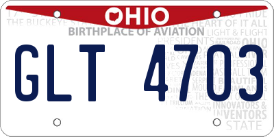 OH license plate GLT4703