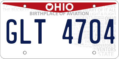 OH license plate GLT4704