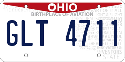OH license plate GLT4711