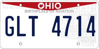 OH license plate GLT4714