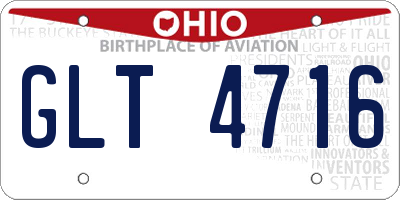 OH license plate GLT4716