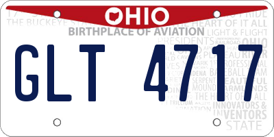 OH license plate GLT4717