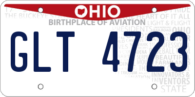 OH license plate GLT4723