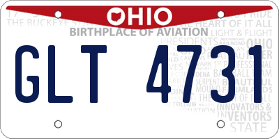 OH license plate GLT4731