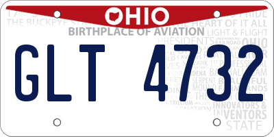 OH license plate GLT4732