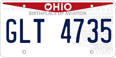 OH license plate GLT4735