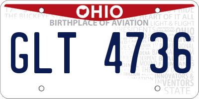 OH license plate GLT4736