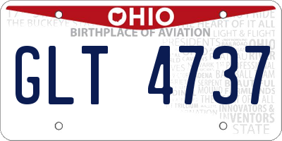 OH license plate GLT4737