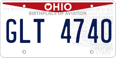 OH license plate GLT4740