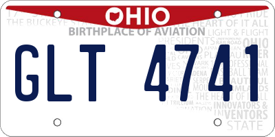 OH license plate GLT4741