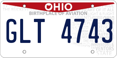 OH license plate GLT4743