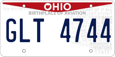 OH license plate GLT4744