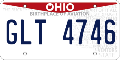 OH license plate GLT4746