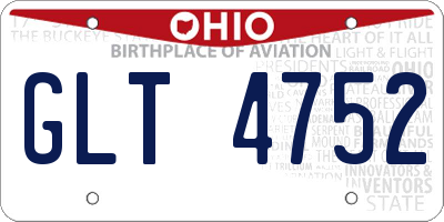 OH license plate GLT4752