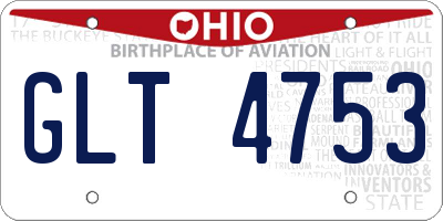 OH license plate GLT4753
