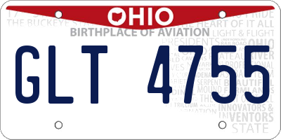 OH license plate GLT4755