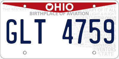 OH license plate GLT4759