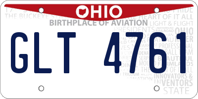OH license plate GLT4761
