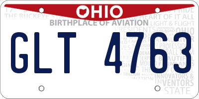 OH license plate GLT4763