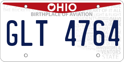 OH license plate GLT4764