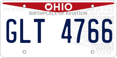 OH license plate GLT4766