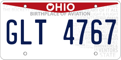 OH license plate GLT4767