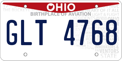 OH license plate GLT4768