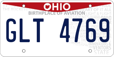 OH license plate GLT4769