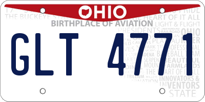 OH license plate GLT4771