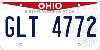 OH license plate GLT4772