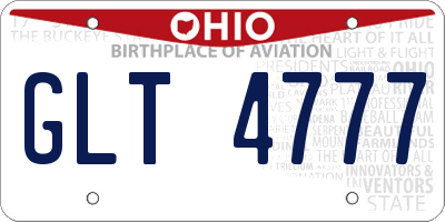 OH license plate GLT4777