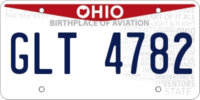 OH license plate GLT4782