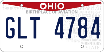 OH license plate GLT4784