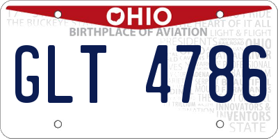 OH license plate GLT4786