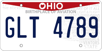 OH license plate GLT4789