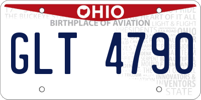 OH license plate GLT4790