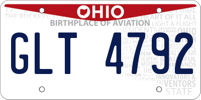 OH license plate GLT4792